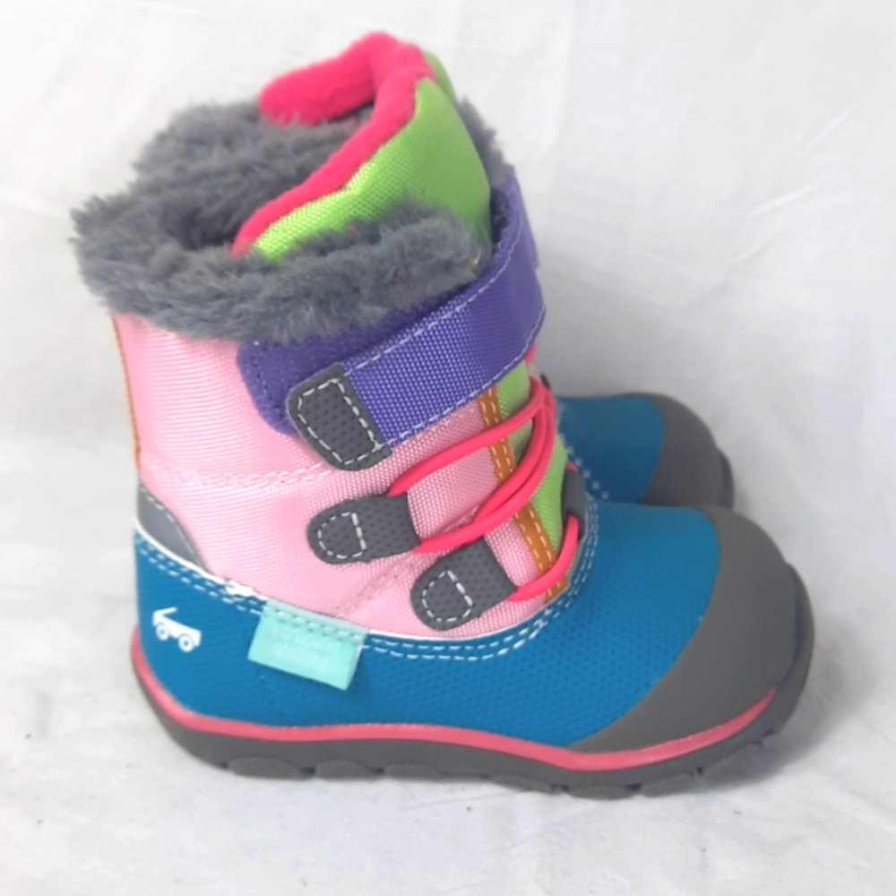See Kai Run Baby Boots Size 5 Thinsilated Waterproof Pink Blue Purple Green